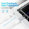 360°&180° Rotation Magnetic USB C Adapter 3 in 1 USB C Magnetic Adapter 3A Fast Charging QC3.0 480Mbps Data Transfer, Silver