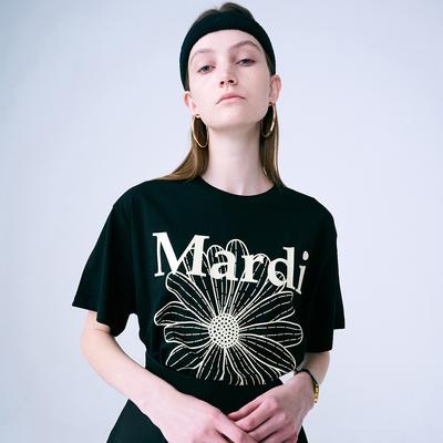 [mardimercredi] Flower Mardi T-Shirt - Black Cream