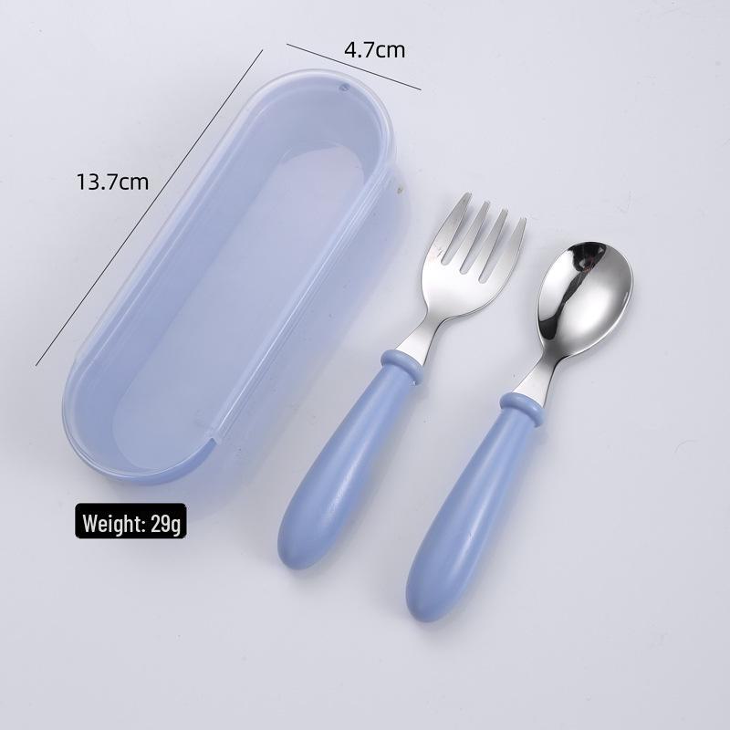 Children's Cartoon Tableware Set: Stainless Steel Spoon & Fork Combo
