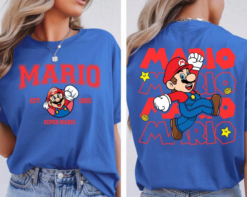 Super Mario Series T-shirt Men and Women New Summer Cotton Y2K Clothing Fashion Casual Oversized Short Sleeve Tops Streetwear