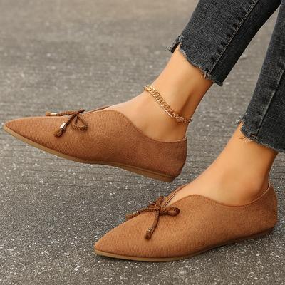 Mode 2025 Mocassins Femme Rétro Bout Pointu Daim Chaussures Plates Été Slip-on Chaussures Décontractées Chaussures Femme Zapatos De Mujer Grande Taille