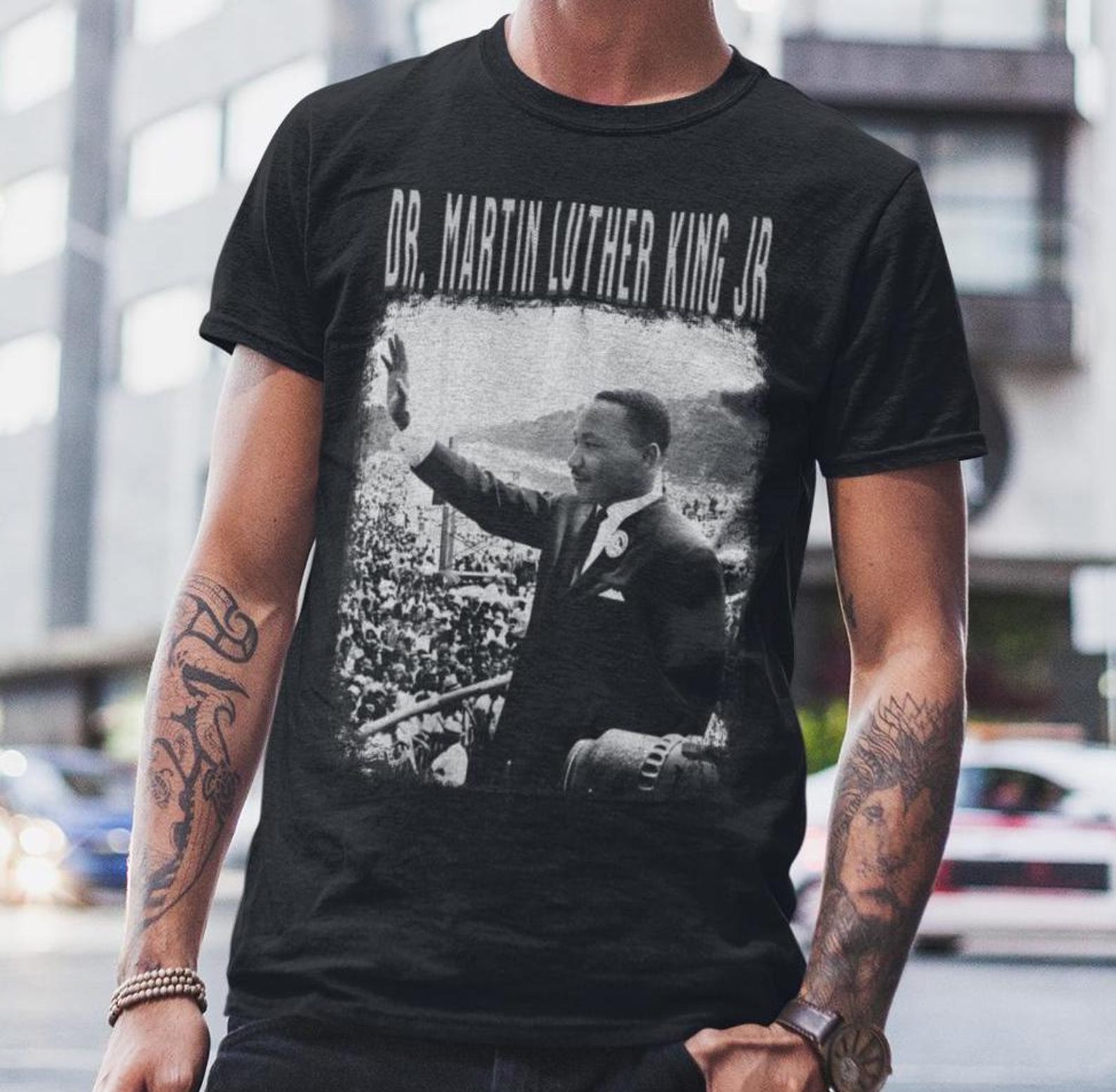 Dr. Martin Luther King Jr. T-Shirt Inspirational Gift Black History Month Shirt Civil Rights Tee MLK Day Shirt Freedom Movement Apparel S