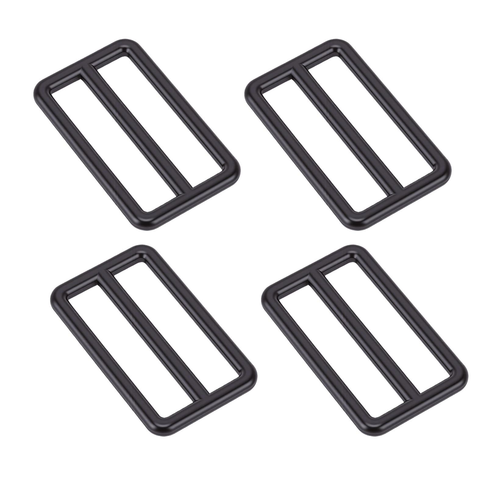 

10 Pcs Slide Buckle 4.5x2.5cm Rectangular Webbing Slider Strap Adjuster for Belt Clothing Backpack