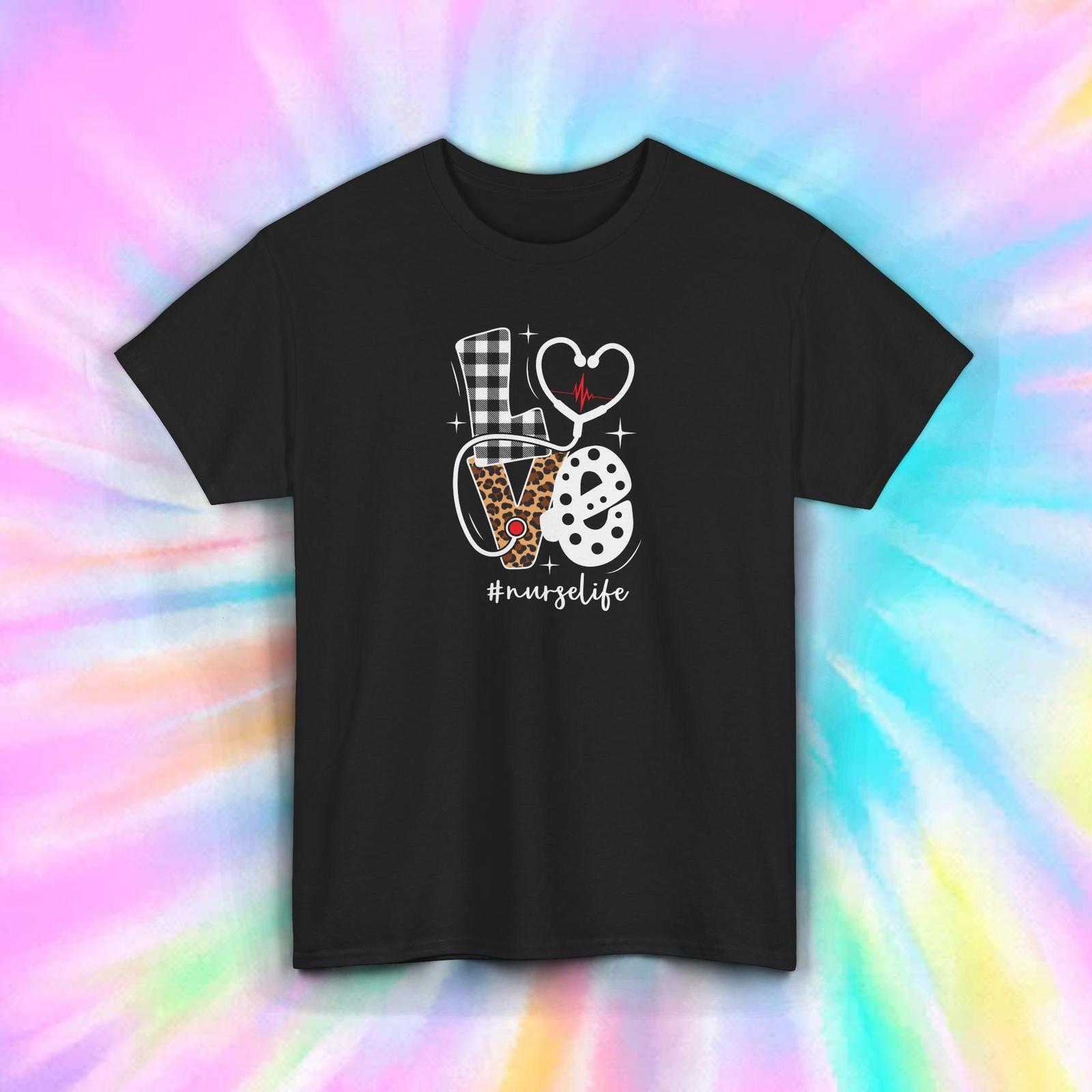 Love Nurse Life Cute Medical Heartbeat Graphic Nursing GifT Shirt Mens Womens Tees Top S-5XL L
