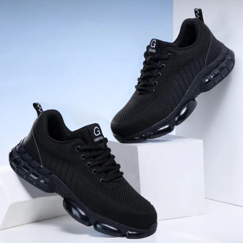 Steel Toe Protective Men's Safety Shoes Breathable Puncture Resistant Reinforced Sole Men's Work Shoes Men's Fashion Sneaker