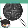 Guard Grease Splatter Handle With Heatresistant Nonstick Reusable Silicone Frying Pan Oil Splatter Screen Kitchen Tool