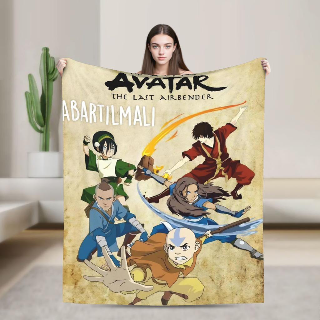 Avatar Der Letzte Airbender Flanelldecke Langlebige Überwurfdecke für Sofa Sessel Dekorative Modische Bettdecke Sofa Bettbezug