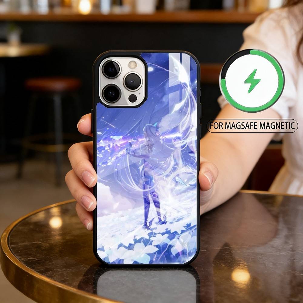 

S-Skirk G-Genshin Impact Phone Case For iPhone17,16,15,14,13,12,11 Plus,Pro Max Magnetic For Magsafe Wireless Charging iPhone17