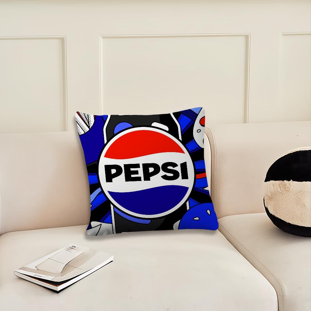 Kissenbezug Living Logo Zimmer Kopfteil Büro Blaues Kissen Schlafzimmer Lustiges Kissen Sofa Nickerchenzeit P-Pepsi Kissenbezug