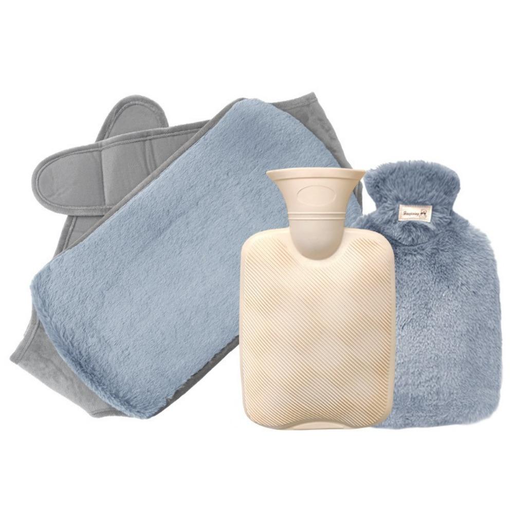 1000/2000ml Warm Water Bag Plush Cover Water-filling Hot-water Bag Foot Warmer Hot Water Bag Home