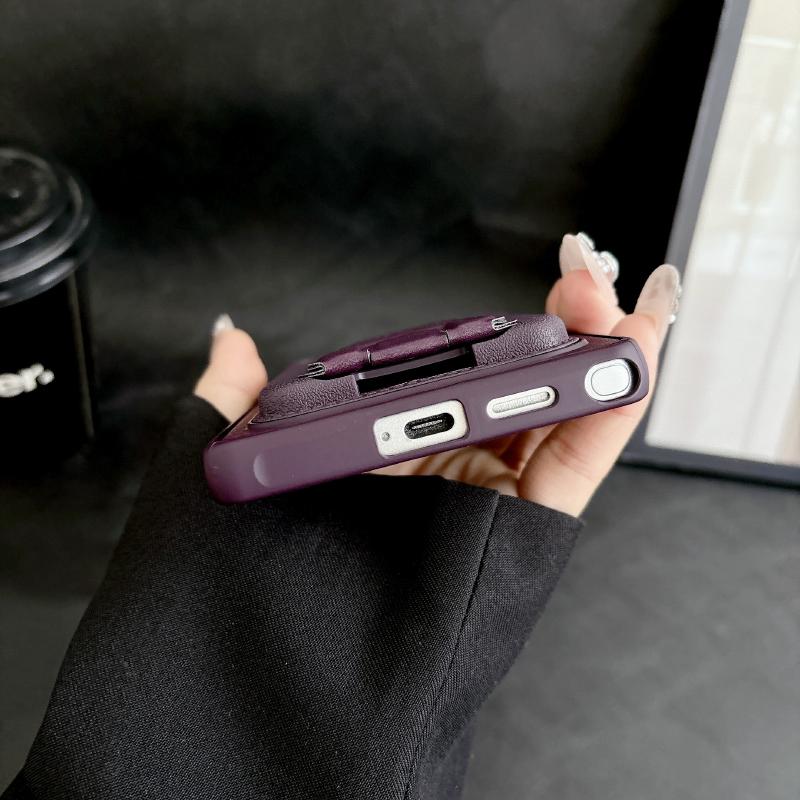 Solid Color Matte Soft TPU+Hard PC Wallet Card Slot Bracket Phone Case For Samsung S25 S24 S23 S26 Ultra Plus FE A56 A55 A54 A36