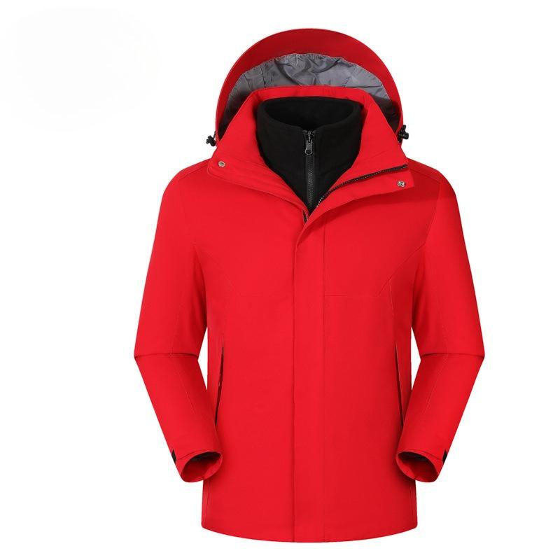 

New Three-in-one Removable Outdoor Jacket for Men and Women Outdoor Windproof Waterproof and Warm Hard Shell 4XL