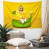 Billie Eilish Yellow Outfit Green Chair Wall Tapestry Pop Music Singer Home Decor Bold Art Soft Durable Cozy Aesthetic