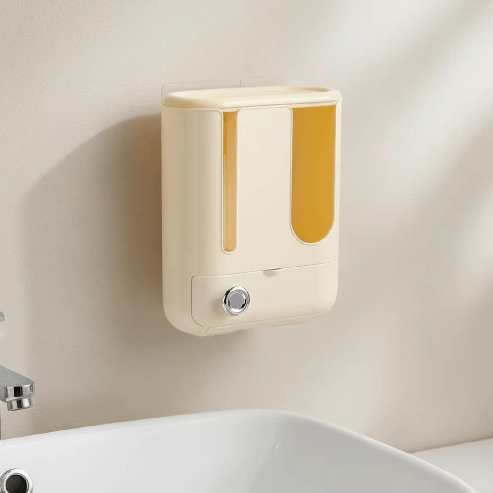 Wall-Mounted Tissue & Wipes Dispenser Luxury Multifunctional Storage Box one size бежевый