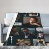 Dr. Gregory House Television Photo Collage Flannel Blanket Soft Warm Throw Blanket for Chair Decorative Bedspread Sofa Bed Cover