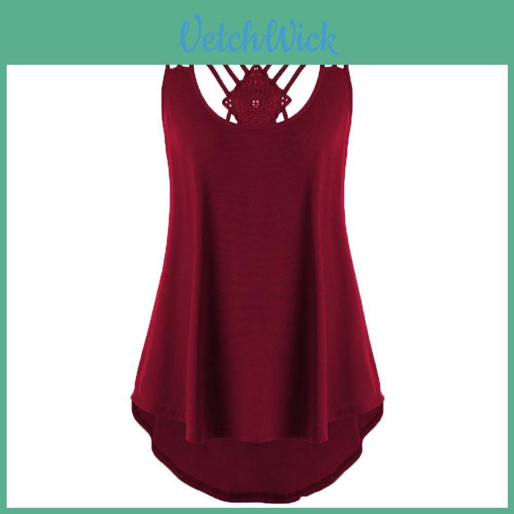 Versatile Ladies' Bandages Sleeveless Vest Top High Low Tank With Timeless Appeal For All Occasions