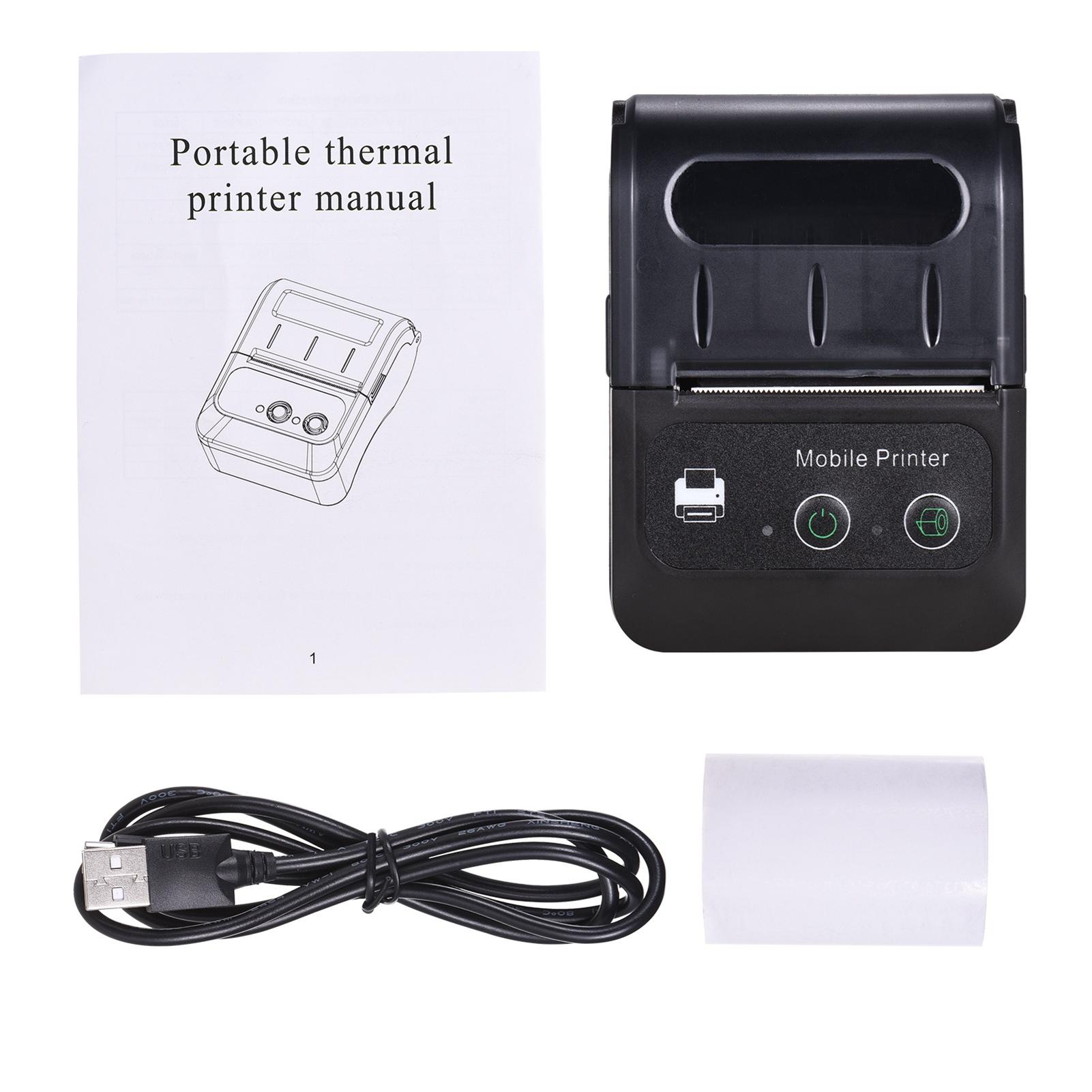 Painter Black Thermal Receipt Printer 58Mm Bluetooth Usb Portable Restaurant Kitchen Printer For Android For Win