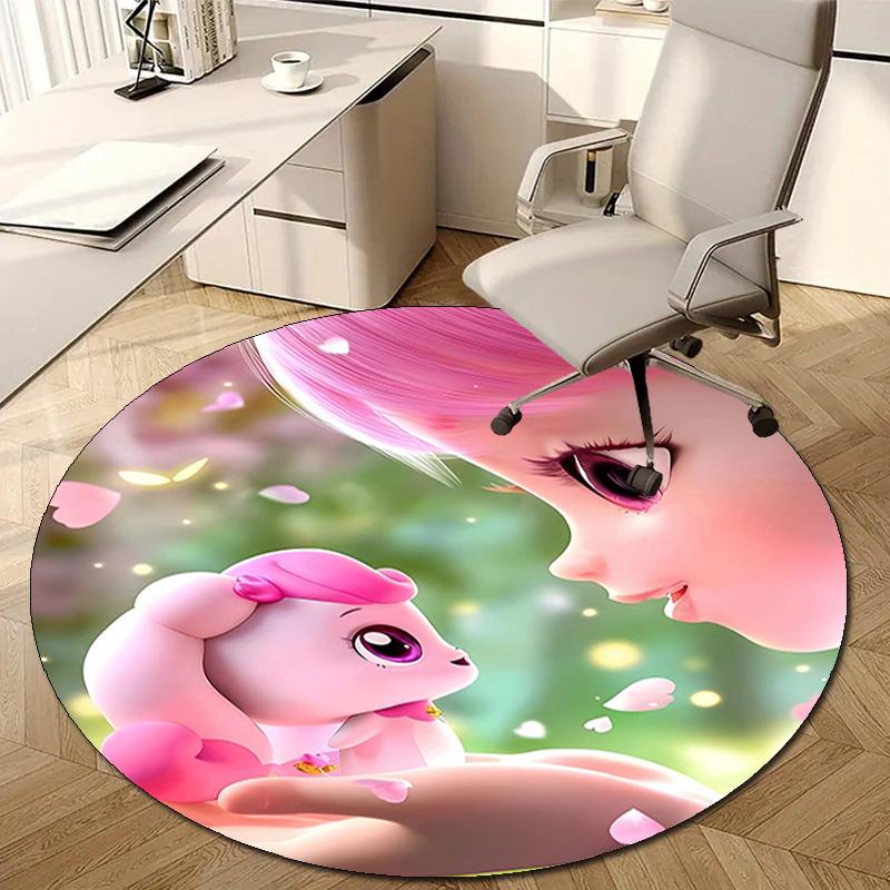 1pc Catch Teenieping Magic Sweethear (6) Design Printed Area Round Carpet for Bedroom Living Room Home Decor Rugs Mat Non Slip Mat Rug for Bedside