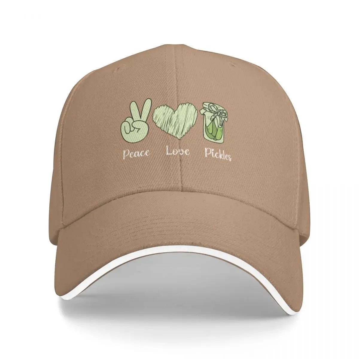Funny Pickle Lover Peace Love Pickles Baseball Cap Funny hats designer cap Bobble Hat Baseball For Men Women s