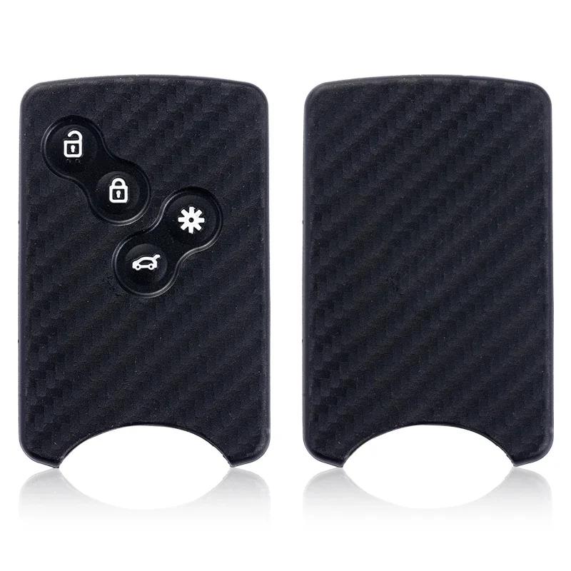 Carbon Fiber Style Car Key Case Cover For Renault Megane Kadjar Laguna3 Clio4 Captur Stage Scenic3 Koleos Logan Nema Fluence Zoe