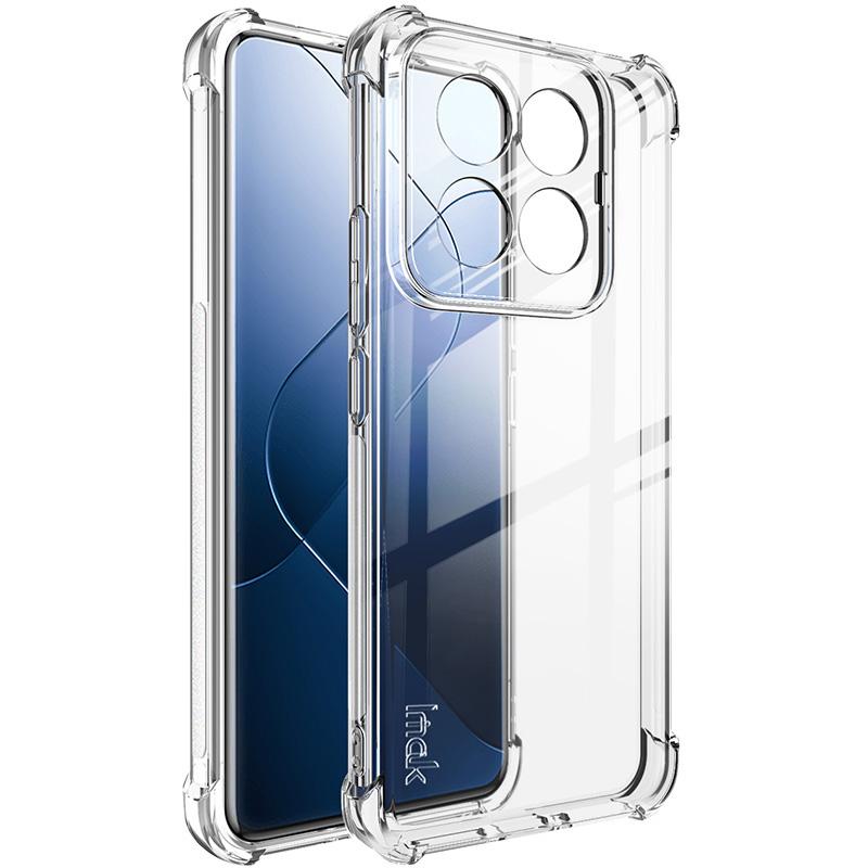 

IMAK Для Xiaomi 14 Pro Чохол для телефону Захищений від подряпин Кути з повітряними подушками TPU Чохол Transparent
