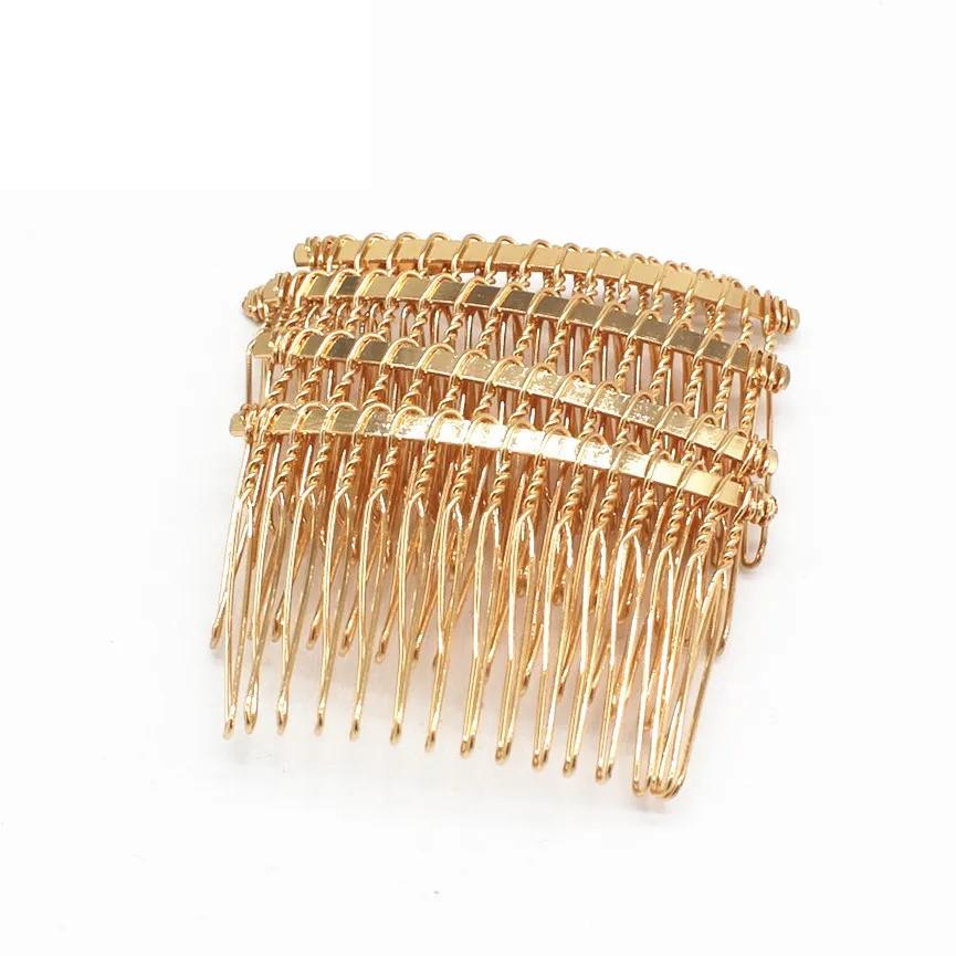 5 PCS Peignes à Cheveux 12/15/20/25/30 Dents Supports Vides Peignes à Cheveux en Métal Base Pour Accessoires Capillaires Fabrication de Bijoux Ornement