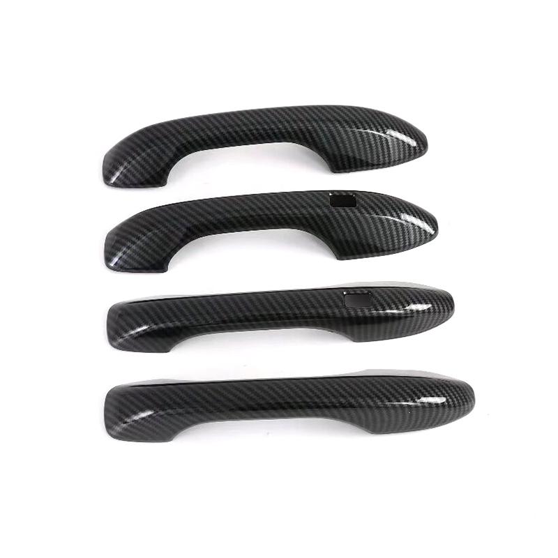 Door Handle Cover For Hyundai Alcazar Creta Grand   2024 Car External Protective Sticker Carbon Fiber Chrome