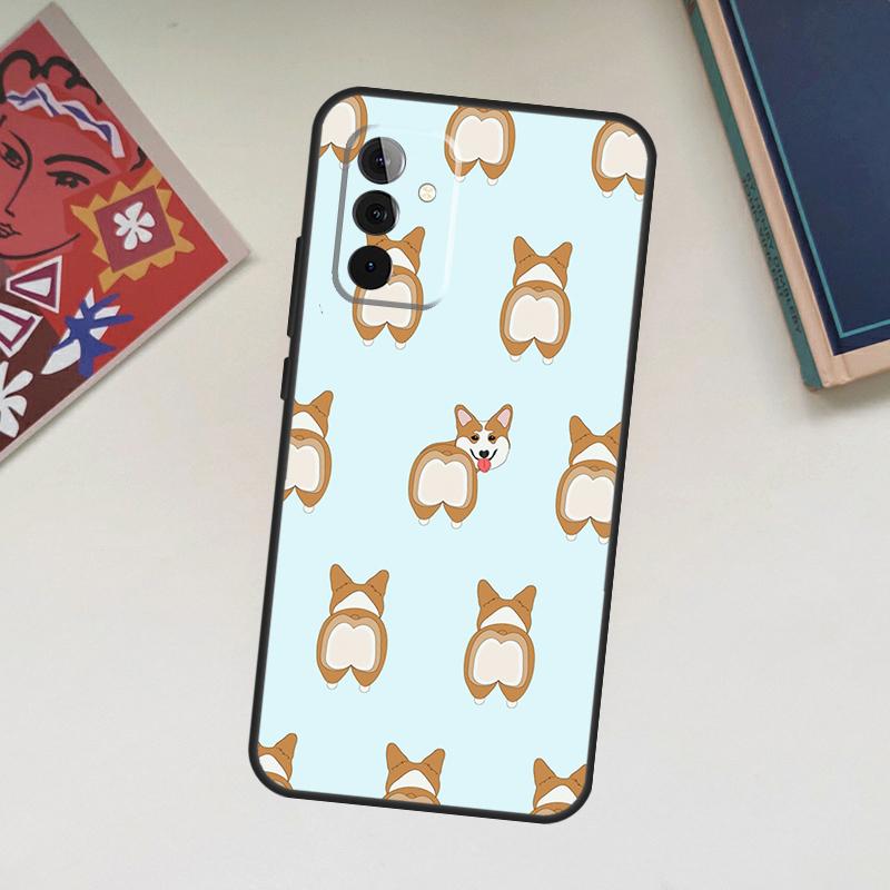 Cartoon Corgi Dog Case For Samsung Galaxy A34 A54 A14 A56 A52 A53 A16 A26 A36 A55 A35 A15 A32 A12 A33 A13 A17