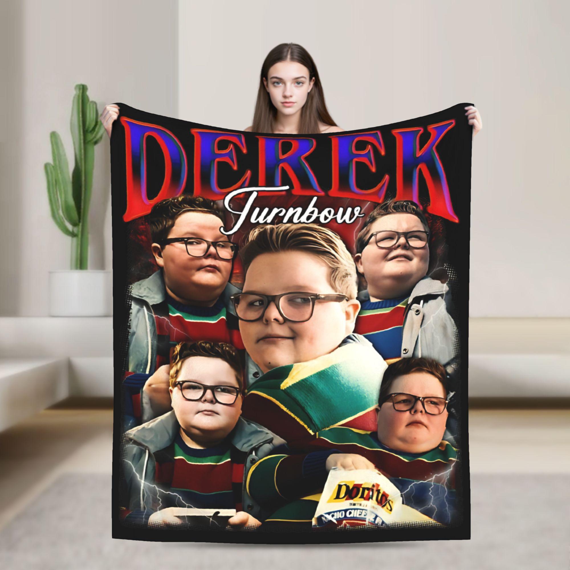 Vintage Delightful Derek Bootleg Flannel Blanket Funny Throw Blanket for Home 200x150cm Bedspread, 75X95CM