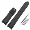 22mm Natural Rubber Silicone Rubber Watch Strap For Tudor Biwan GMT Curved End Pin / Folding Buckle Black Blue Red Wristband