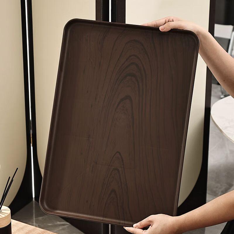 Nordic Style Faux Wood Grain Rectangular Serving Tray