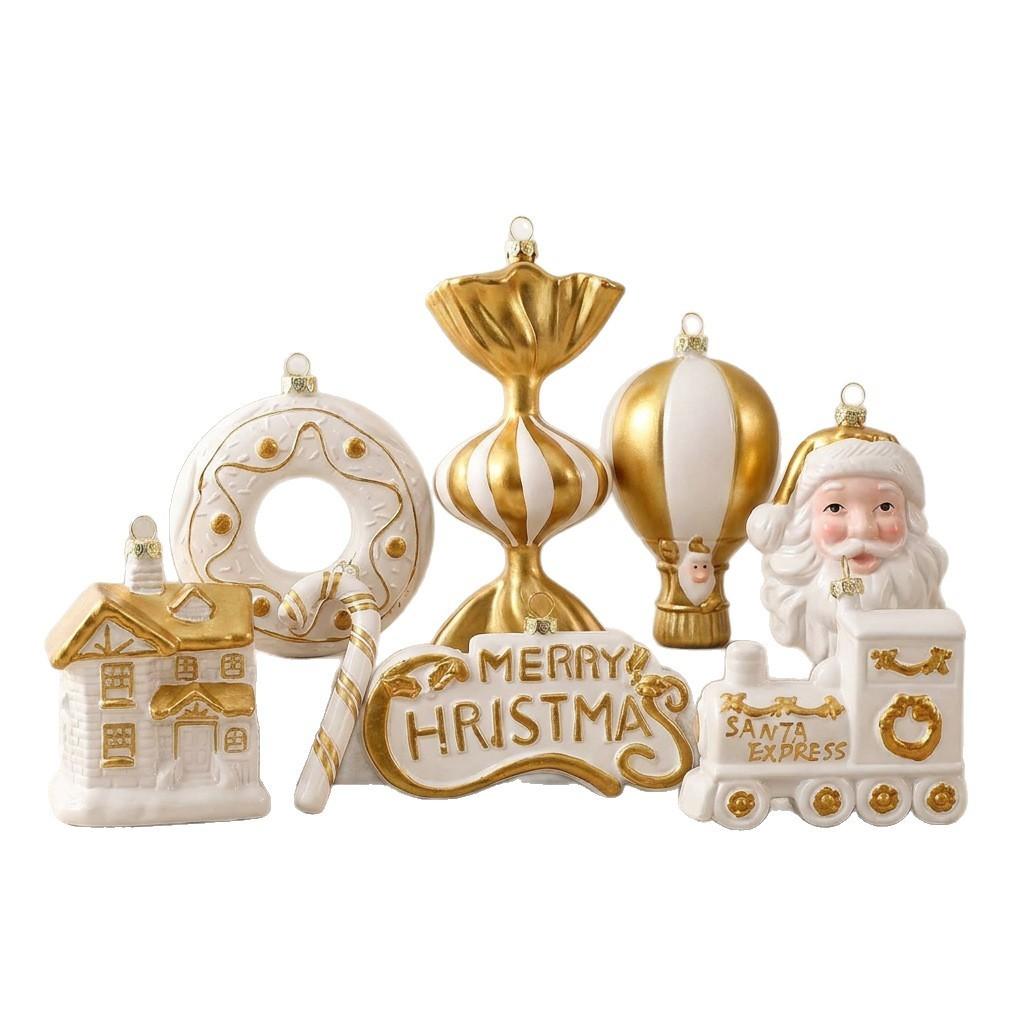 Christmas Tree Ornaments 3d Hanging Decor With Plastic Material For Holiday Celebration
