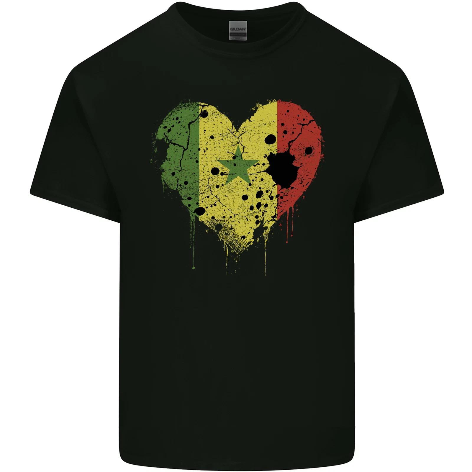Love Senegal Flag Senegalese Day Football Kids T-Shirt Childrens XL