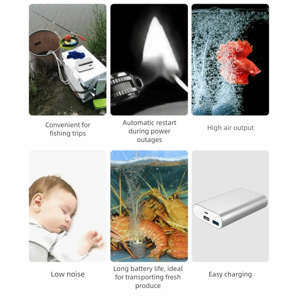 Ultra Silent Aquarium Oxygen Air Pump Low Noise Fish Air Pump For Fish Tank Aquarium
