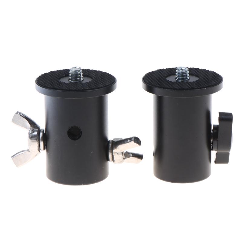 Aluminum Alloy Light Stand Adapter with 1/4"-20 Screw Knob Quick Install Stable Mount for Indoor Studio Photography