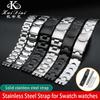 Lanț de ceas din oțel inoxidabil pentru bărbați și femei, curea de ceas din ceramică pentru Swatch YGS749G, 17 mm și 19 mm, negru