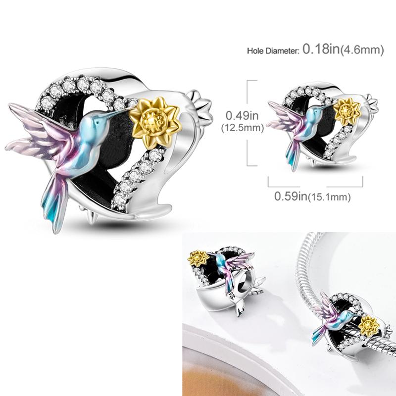 Colorful Owl Charms Beads Copper Butterfly Peacocks Parrot Pendants Fit Original Bangle Bracelet Diy Jewelry Gift