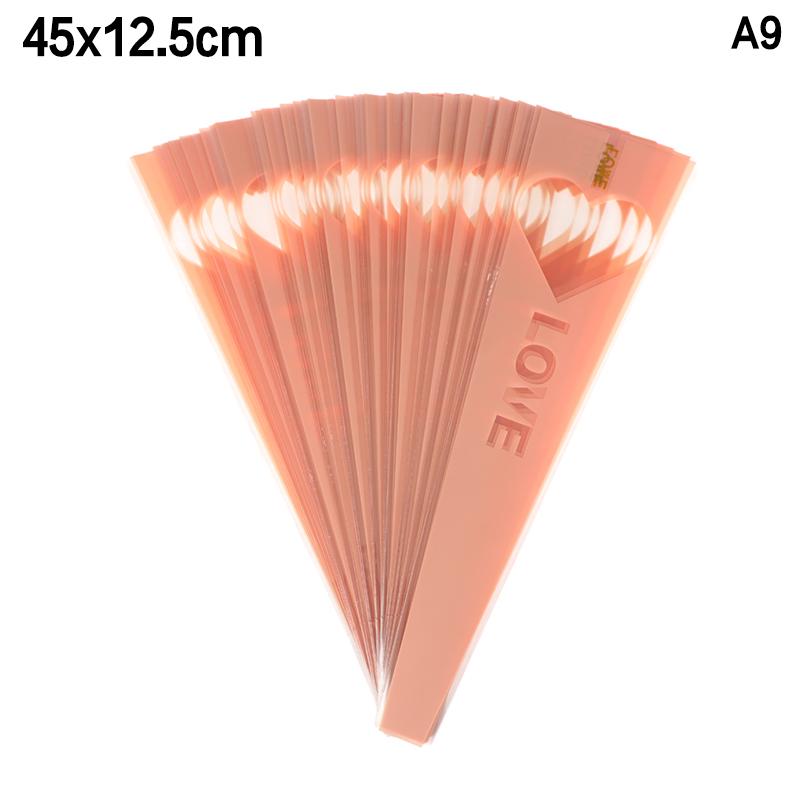 20/50Pcs Plastic Single Rose Sleeve Flower Package Bouquet Package Valentine's Day With Clear Flower Packaging Bag Party Decor