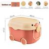 Children's Cartoon Storage Box with Wheels - Large Capacity Organizer for Toys, Clothes, and Snacks