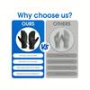 Black Winter Cycling Gloves, Touch Screen Compatible, Waterproof, Thermal Lined Hand Warmers, Anti-Slip Silicone Grip for Men and Women