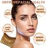 Leopard Print Lymphatic Contour Face Brush With Storage Box Square Shape Contour Face Brush Reduce Puffiness Chin Contour