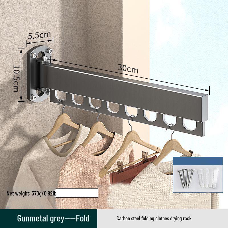 Invisible Folding Balcony Clothes Rack - No-Punch Telescopic Drying Rack