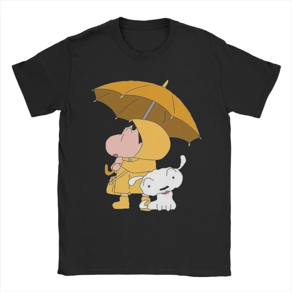 

Casual Shinchan & Shiro T Shirt Men s Cotton Short Sleeve Crayons Shin-chans Round Neck Summer Clothes XXXXXL чёрный