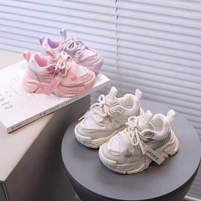 New Spring/Fall Korean Style Kids' Sneakers – Boys' Ultra-Light Soft-Sole Casual Shoes, Girls' Breathable Student Footwear, Chunky Dad Shoes