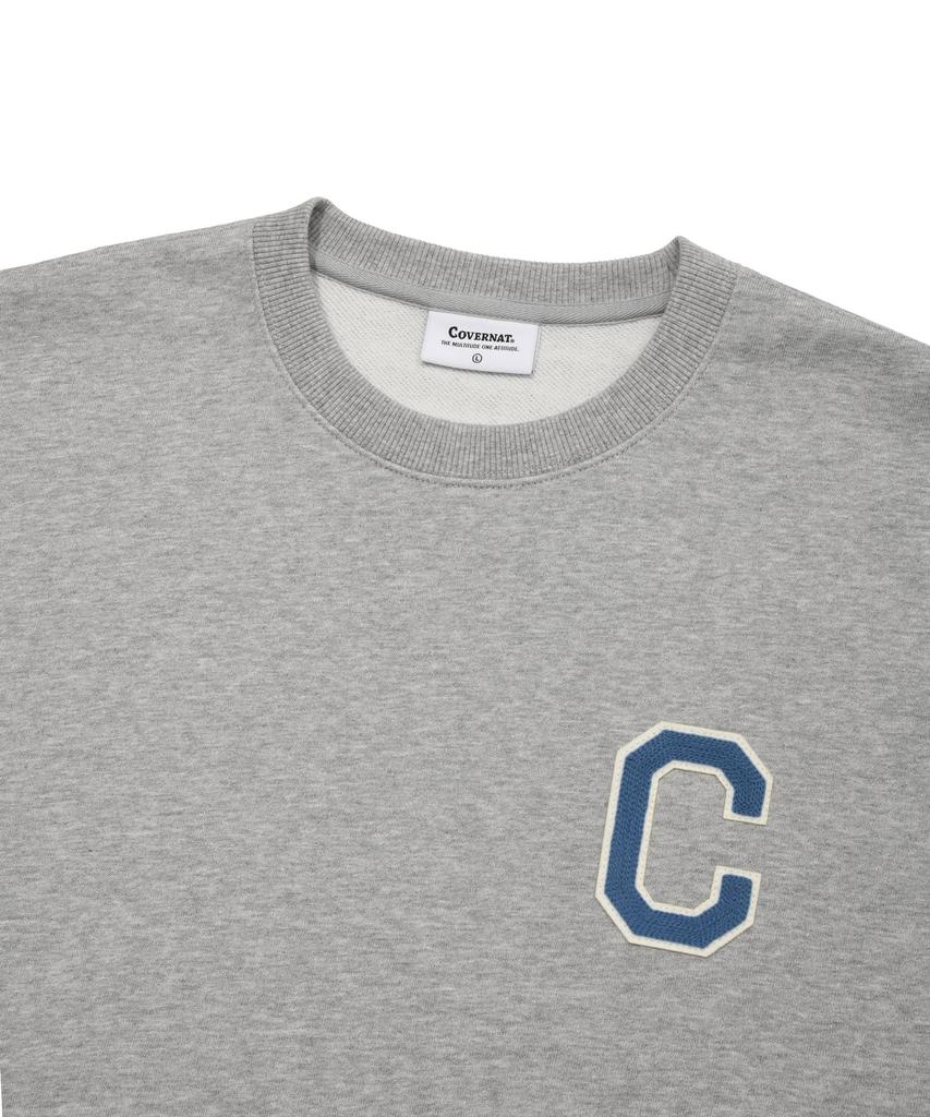 COVERNAT C Logo Sweatshirt Melange Gray