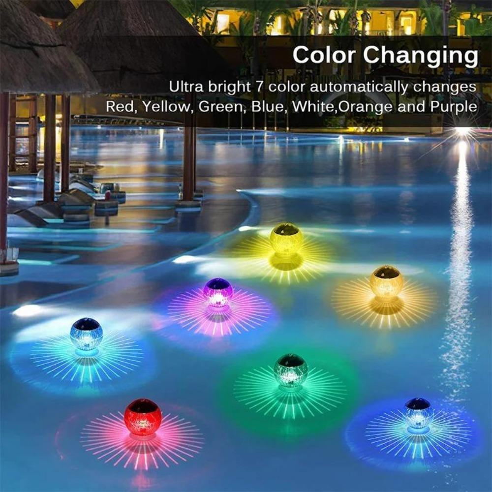 Solar Floating Lights Swimming Pool Waterproof LED Solar Power Multi Color Changing Water Drift Lamp For Fish Tank Pond