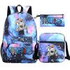 Anime ONE PICEC Backpack Monkey D Luffy Capacity Casual Student SchoolBag 3pcs Lightweight Women Men Travel Casual Mochilas