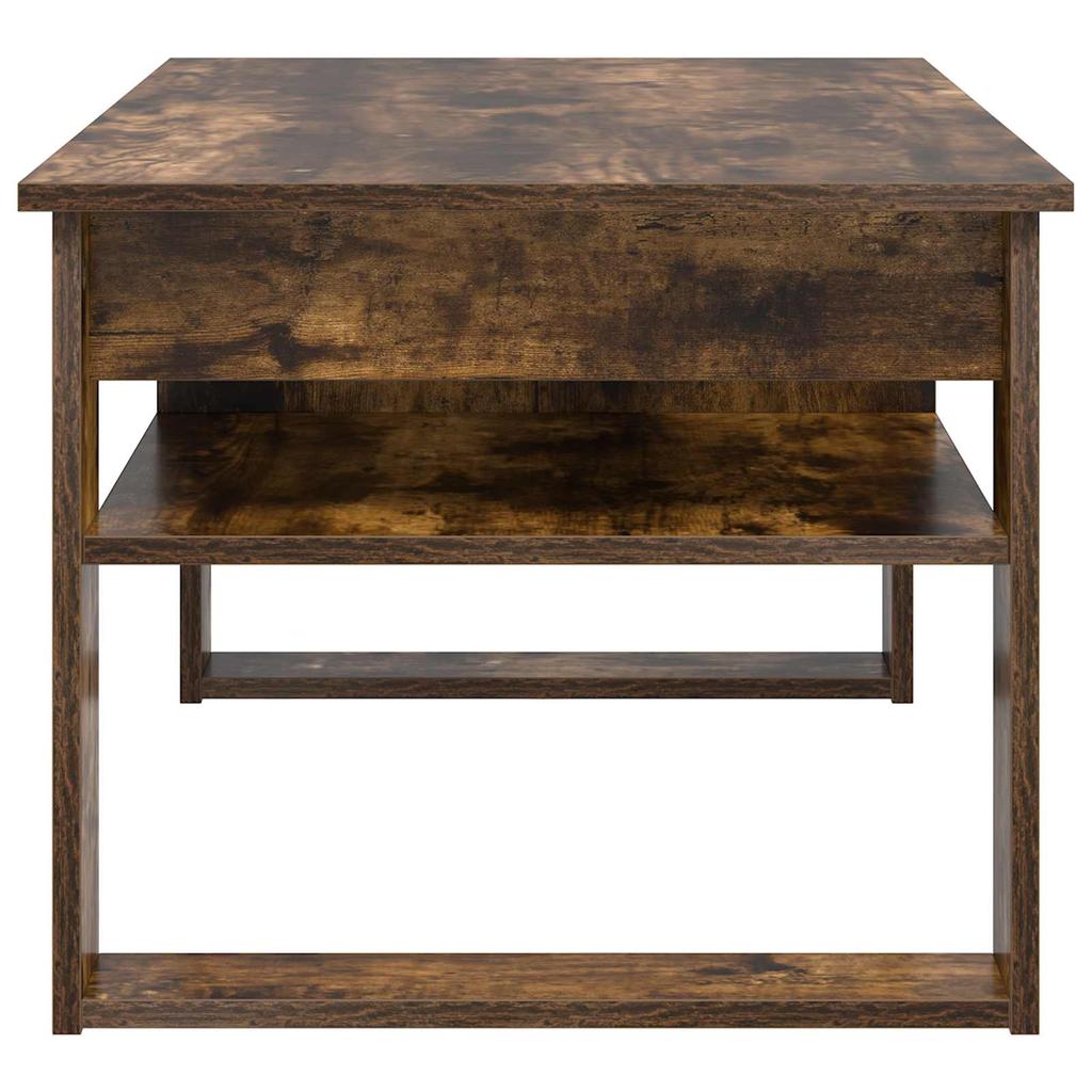 Coffee Table Smoked Oak 96 x 54 x 44 cm Wood Based Material