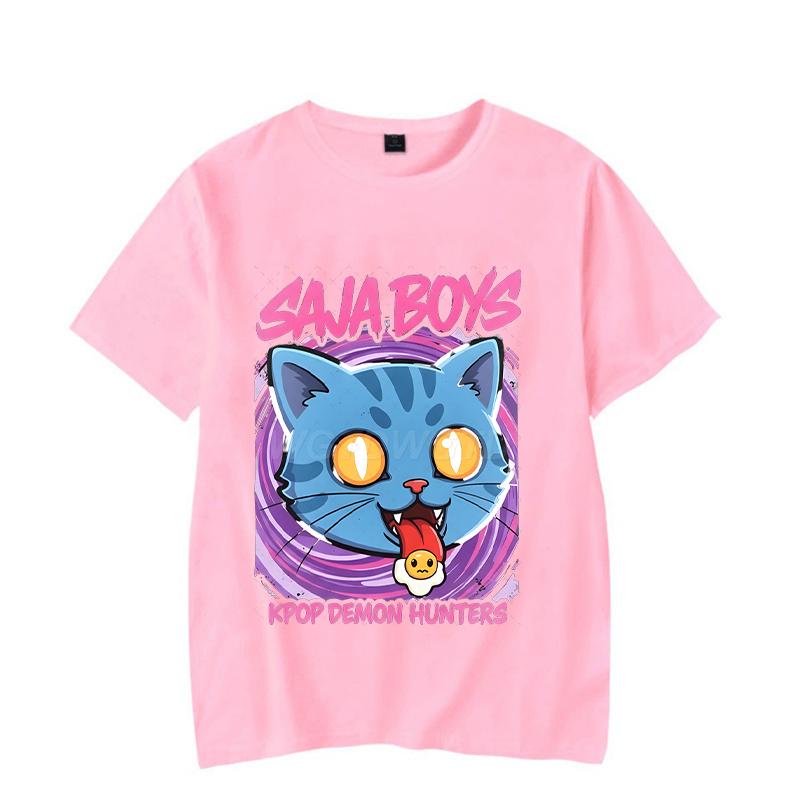 Cartoon Tiger KPop Demon Hunters Shirt Graphic Print T-shirts Women Men Short Sleeve Crewneck Tops Funny Korean Ulzzang Tshirts