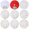Harbor Love 38CM Mini Christmas Tree Skirt - White Plush Tabletop Decoration